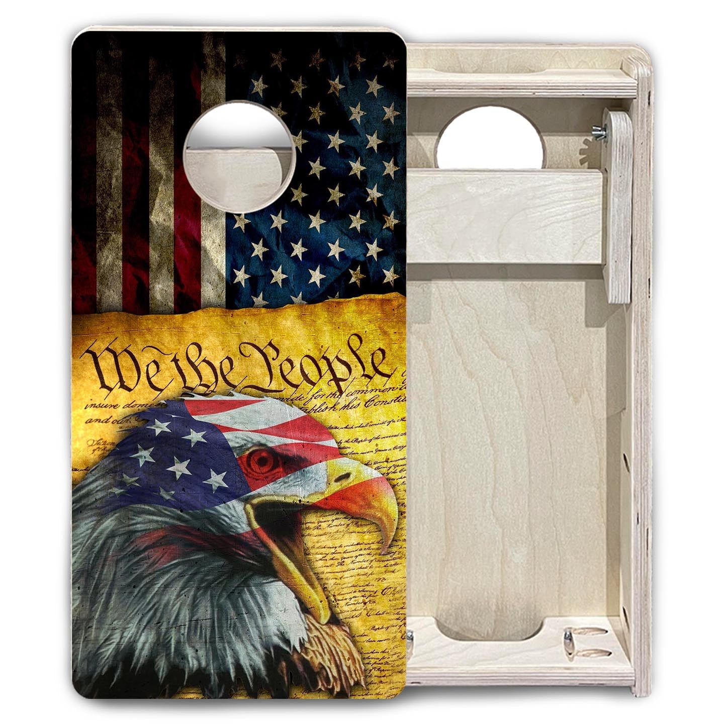 WTP Eagle Flag - Mini or Vacation Size Cornhole Boards