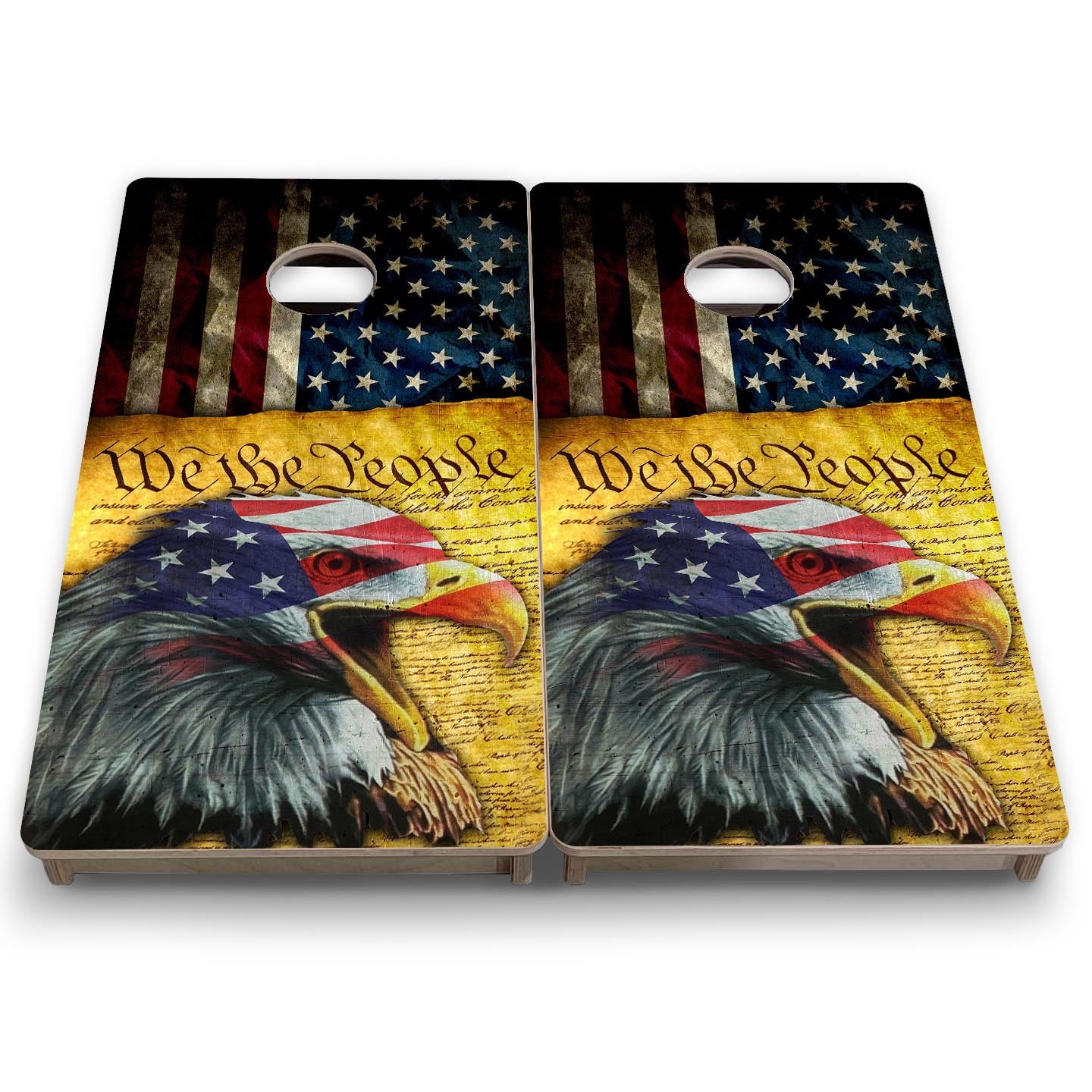 WTP Eagle Flag - Mini or Vacation Size Cornhole Boards