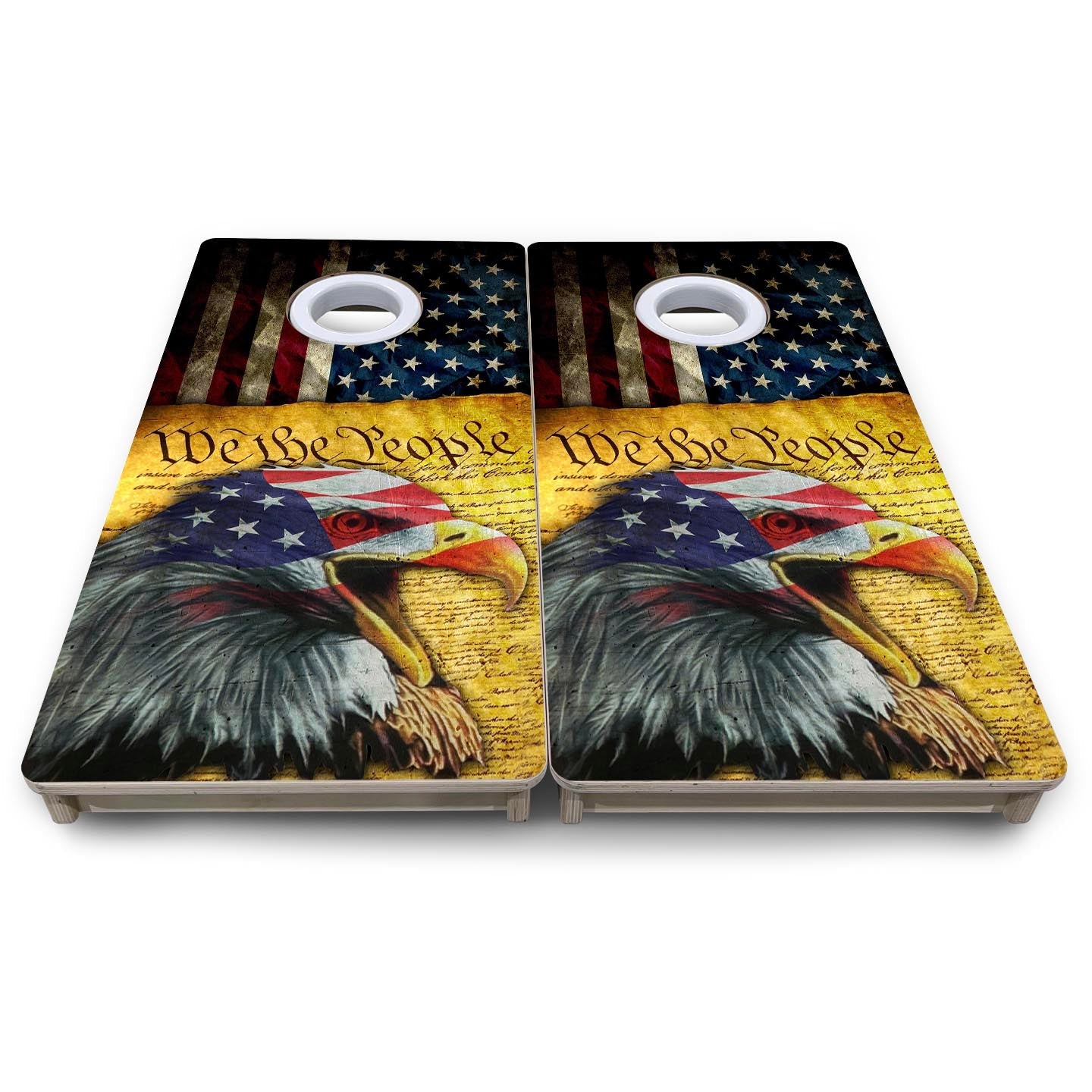 WTP Eagle Flag - Mini or Vacation Size Cornhole Boards