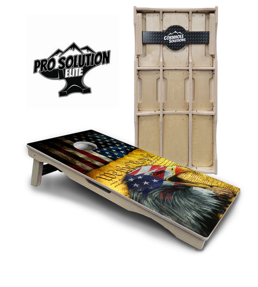 We The People Eagle Cornhole Boards - Pro Solution Elite Series