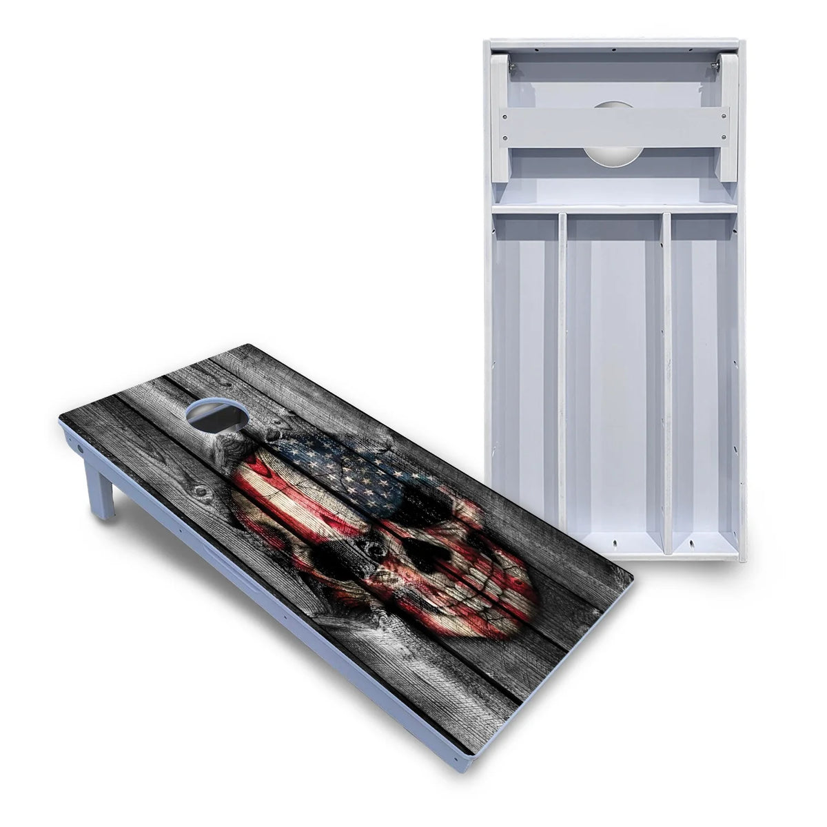 Skull Flag Cornhole Boards - All Weather Series