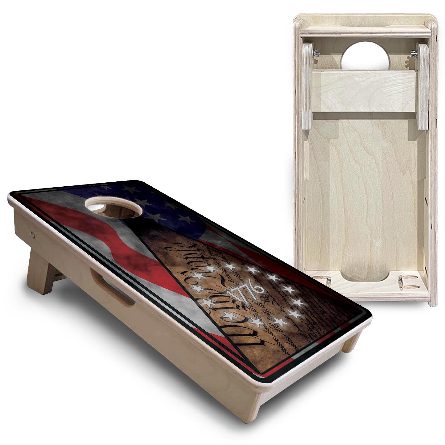 WTP 1776 Flag - Mini or Vacation Size Cornhole Boards