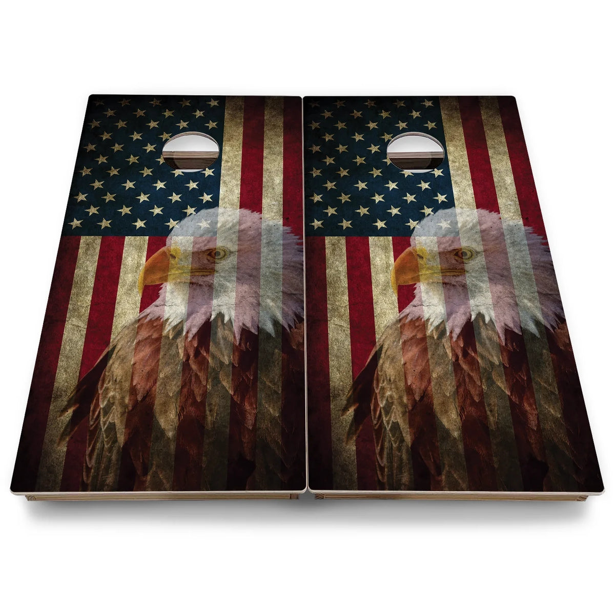 Eagle Flag Cornhole Boards - Backyard Series