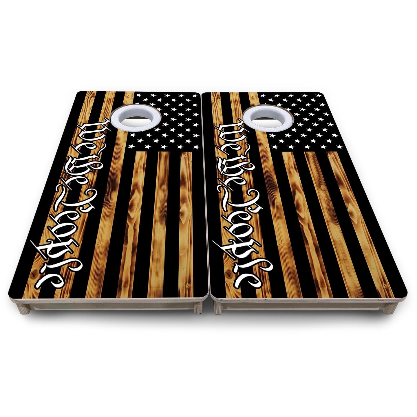 WTP Burnt Flag - Mini or Vacation Size Cornhole Boards
