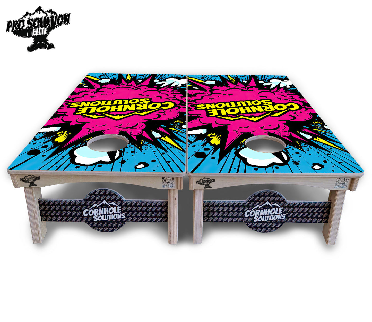 CS Pink Explosion Cornhole Boards - Pro Solution Elite Series