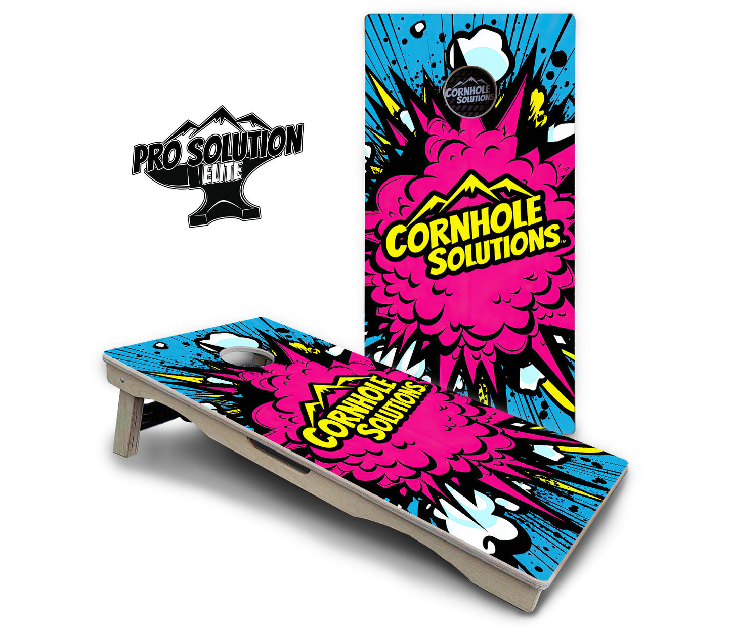 CS Pink Explosion Cornhole Boards - Pro Solution Elite Series