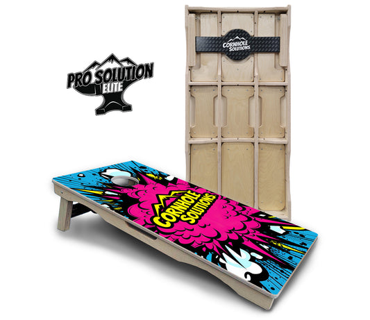 CS Pink Explosion Cornhole Boards - Pro Solution Elite Series