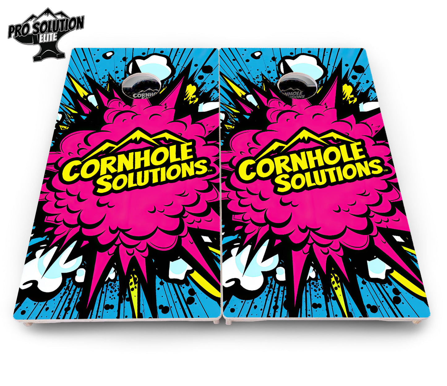 CS Pink Explosion Cornhole Boards - Pro Solution Elite Series