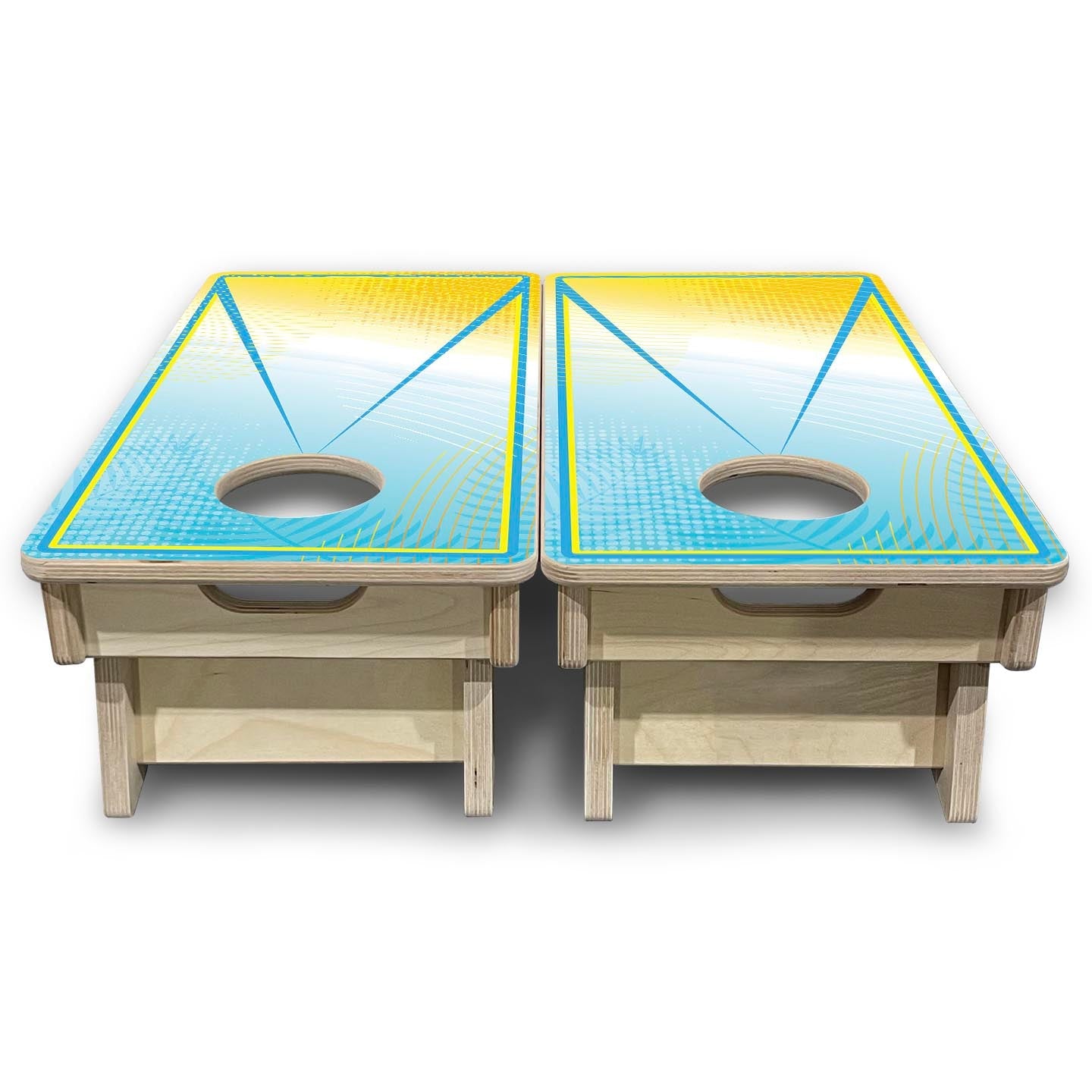 Summertime Triangle - Mini or Vacation Size Cornhole Boards