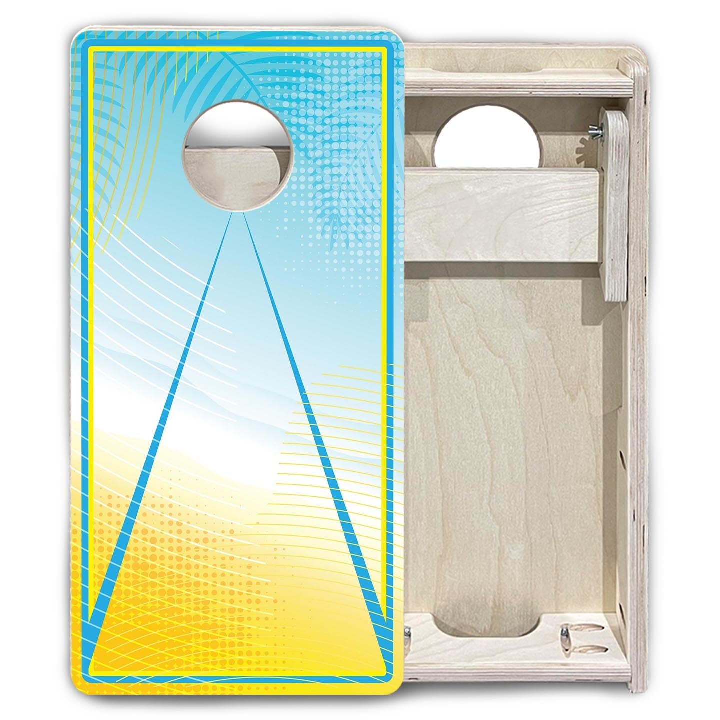 Summertime Triangle - Mini or Vacation Size Cornhole Boards
