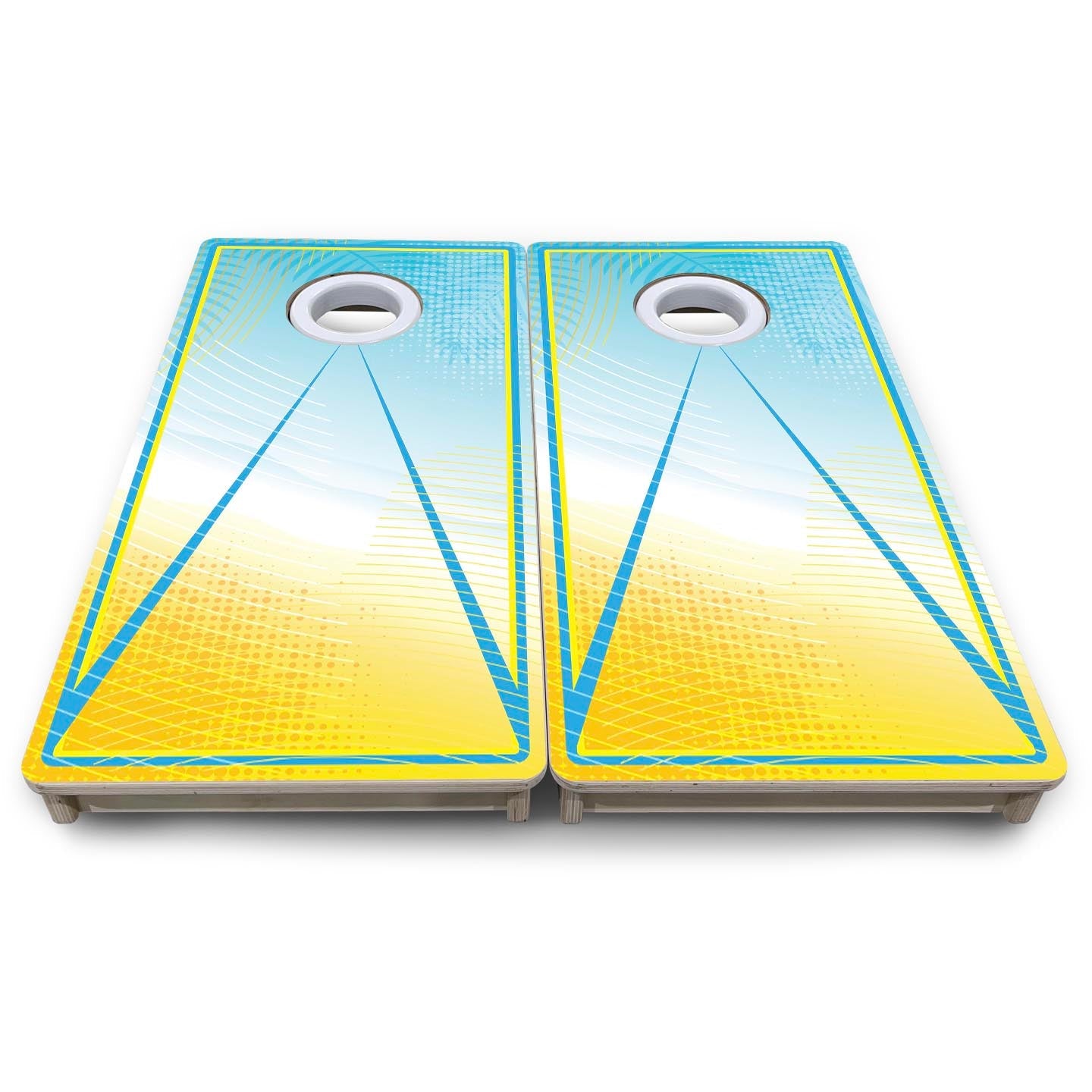 Summertime Triangle - Mini or Vacation Size Cornhole Boards
