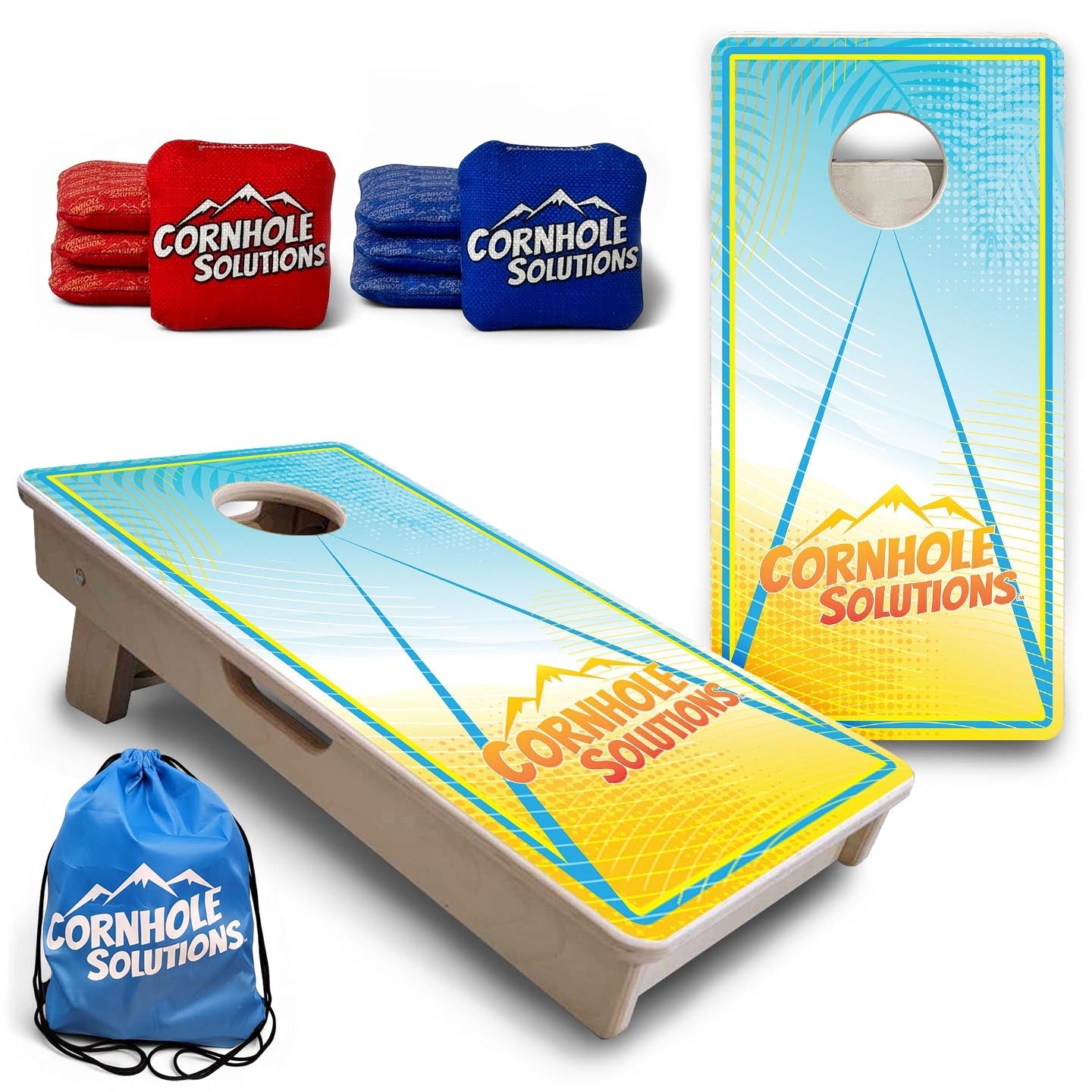 Summertime Triangle CS Logo - Mini or Vacation Size Cornhole Boards