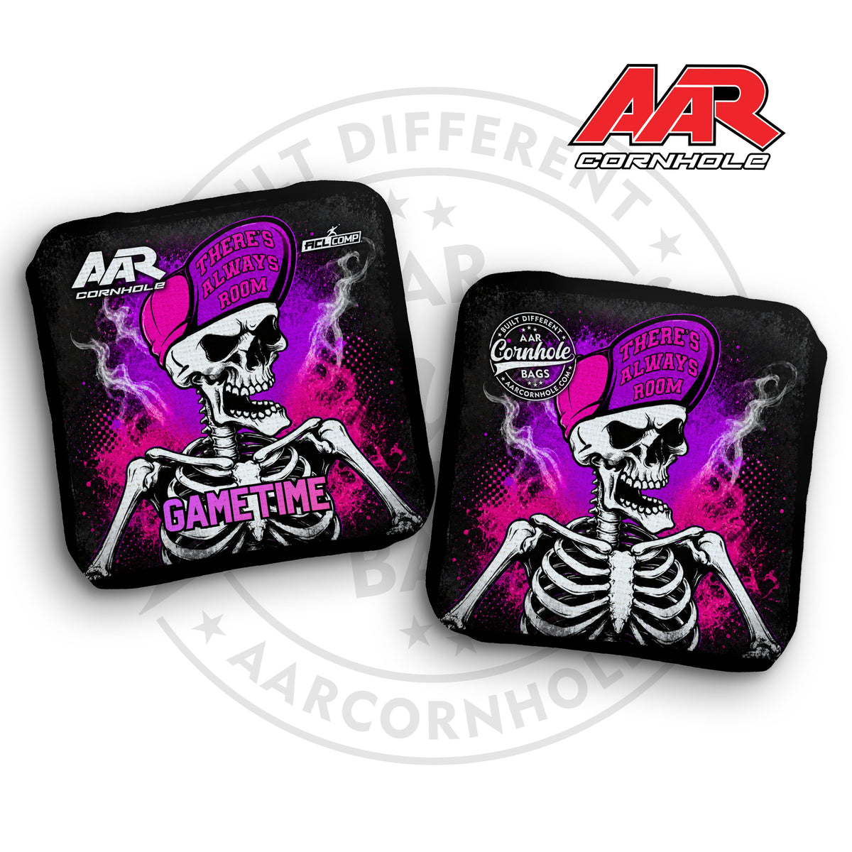2027 AAR Gametime Cornhole Bags - Skeleton Edition - ACL Comp Stamped - SET OF 4