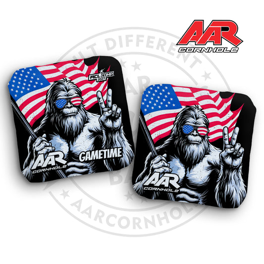 2027 AAR Gametime Cornhole Bags - USA Bigfoot Edition - ACL Comp Stamped - SET OF 4