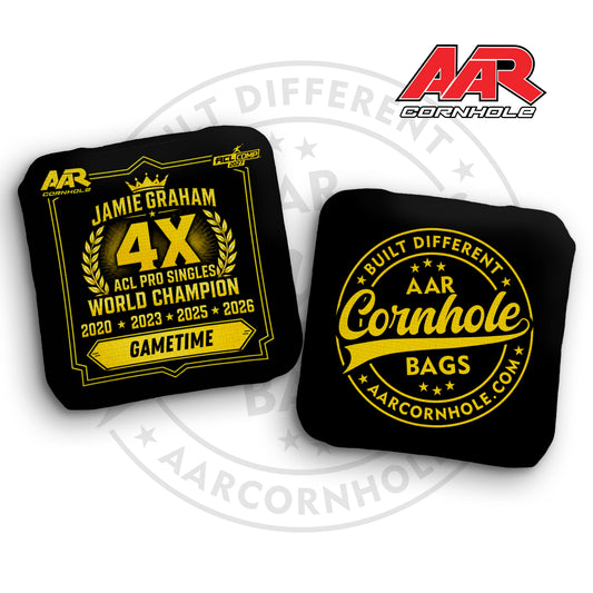2027 AAR Gametime Cornhole Bags - World Champ Singles Edition - ACL Comp Stamped - SET OF 4