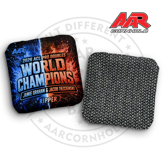 2027 AAR Ripper Cornhole Bags - World Champ Doubles Edition - ACL Pro Stamped - SET OF 4