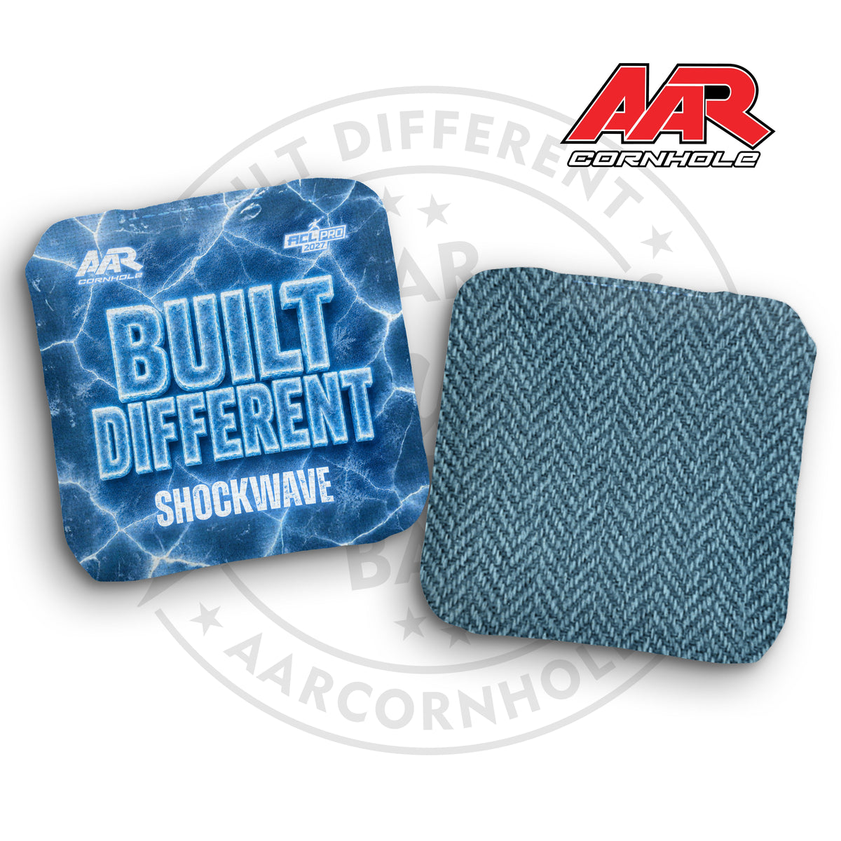 2027 AAR Shockwave Cornhole Bags - Built Different Ice Edition - ACL Pro Stamped - SET OF 4