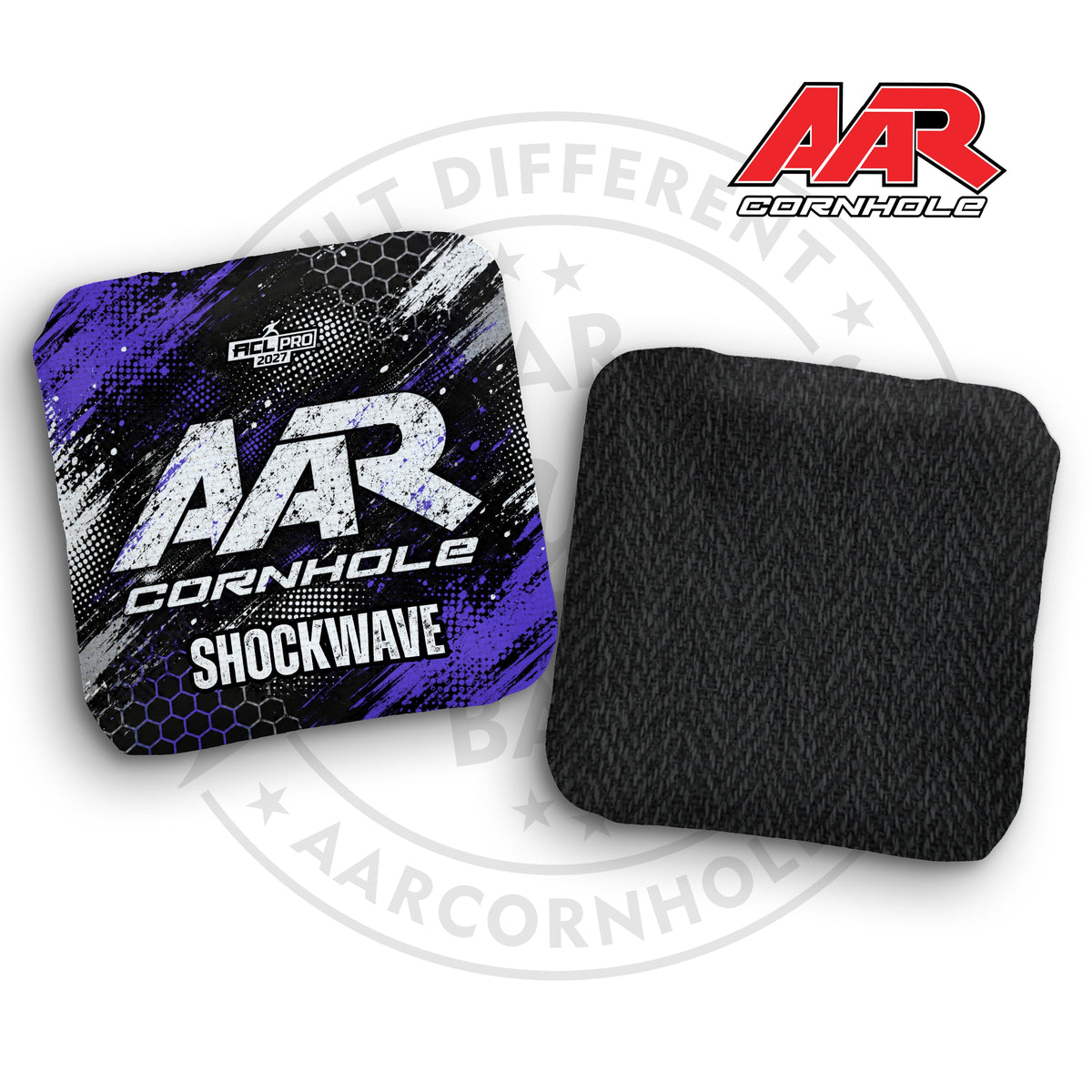 2027 AAR Shockwave Cornhole Bags - Halftone Grunge Edition - ACL Pro Stamped - SET OF 4
