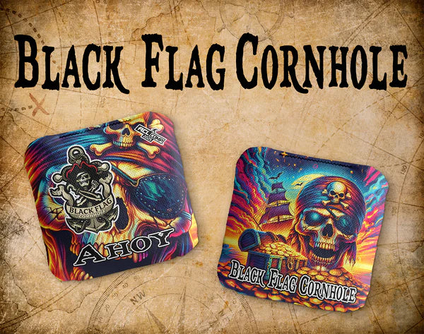 Black Flag Cornhole Bags - Ahoy - Treasure Island