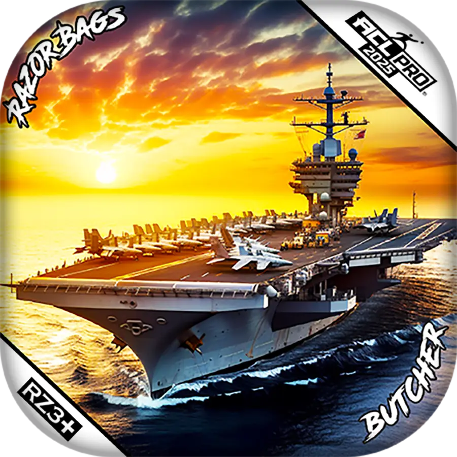Butcher | Hero Aircraft Carrier | ACL PRO Razor Cornhole Bags