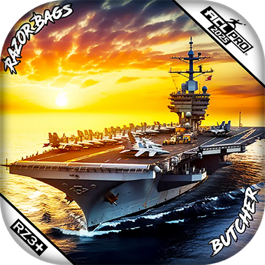 Butcher | Hero Aircraft Carrier | ACL PRO Razor Cornhole Bags