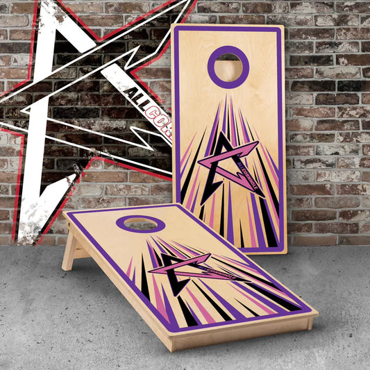 AllCornhole Boards "Purple Directional" - Multiple Series