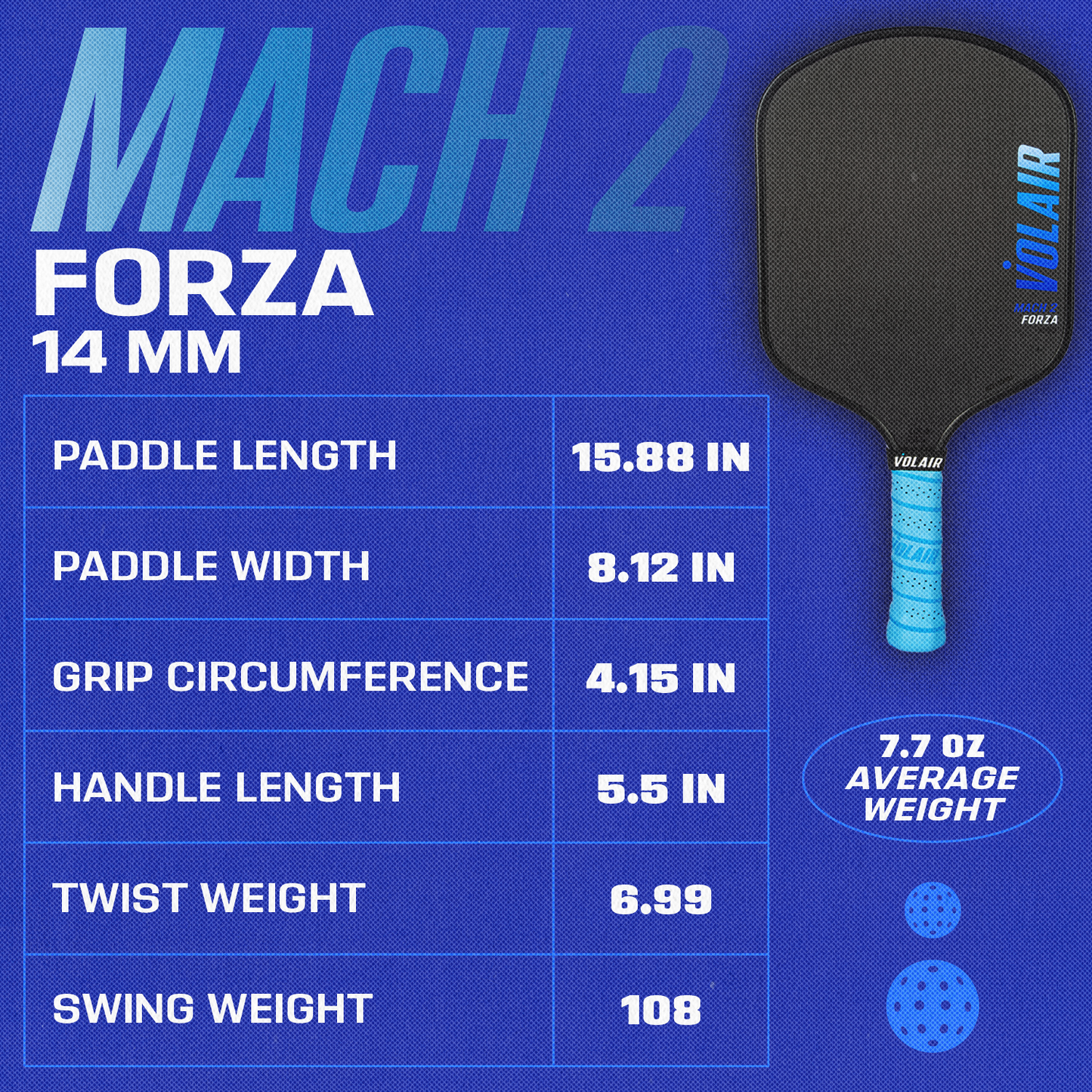 Mach 2 Forza Pickleball Paddle