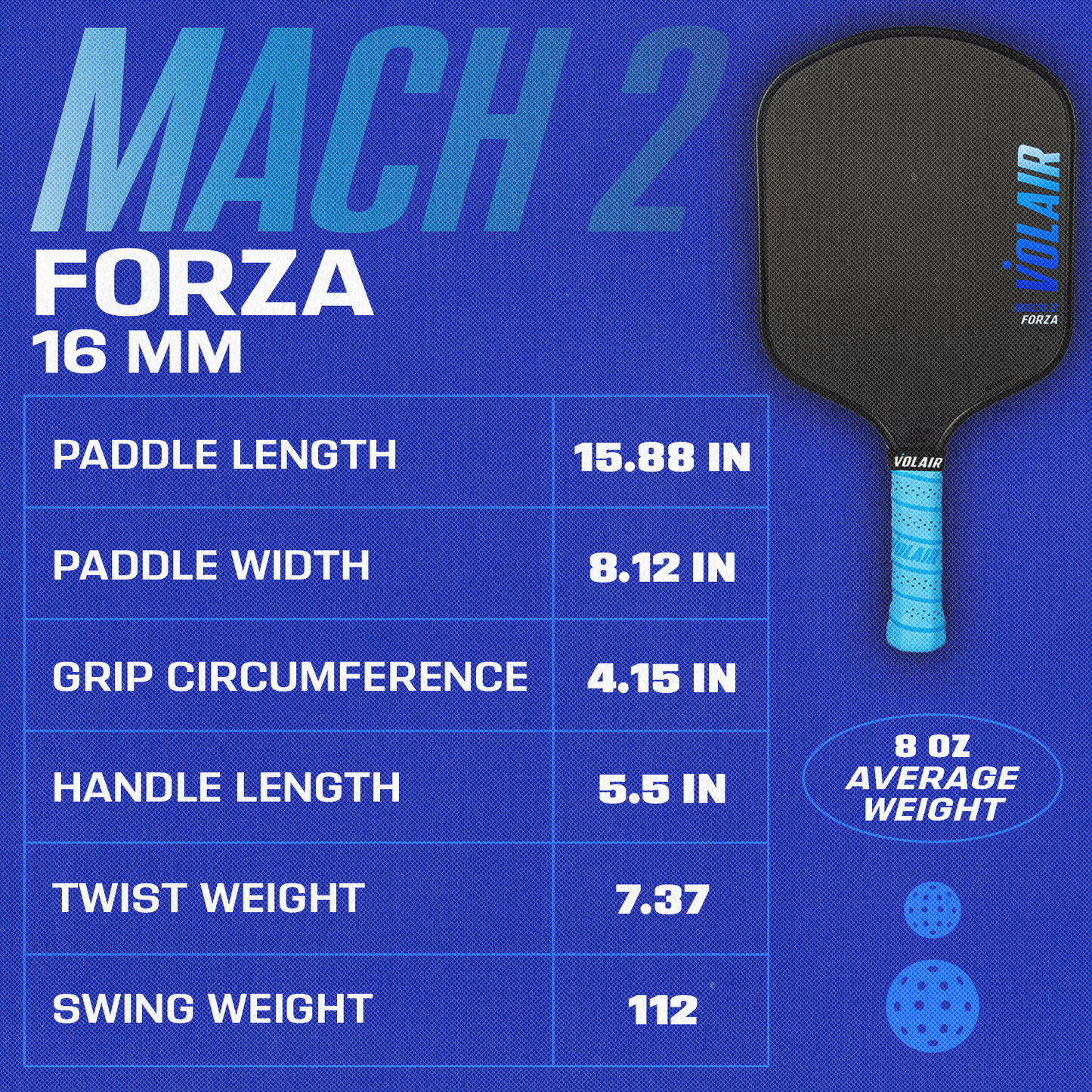 Mach 2 Forza Pickleball Paddle