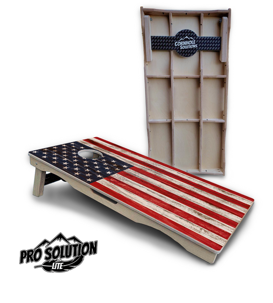 Antique Flag510 Cornhole Boards - Pro Solution Lite Series