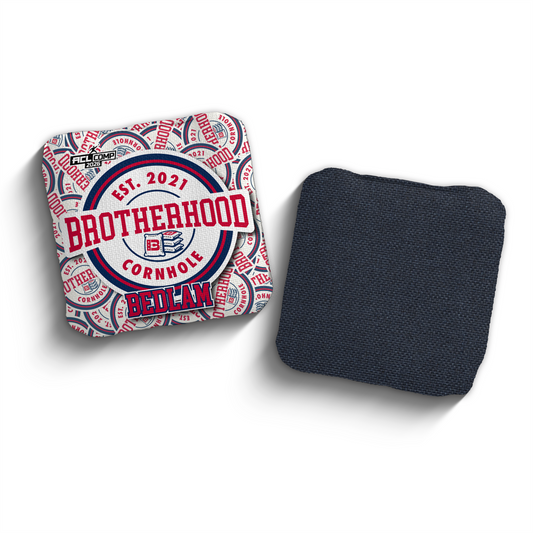 2026 Brotherhood Cornhole Bedlam Sticker Edition ACL Comp Stamped Cornhole Bags