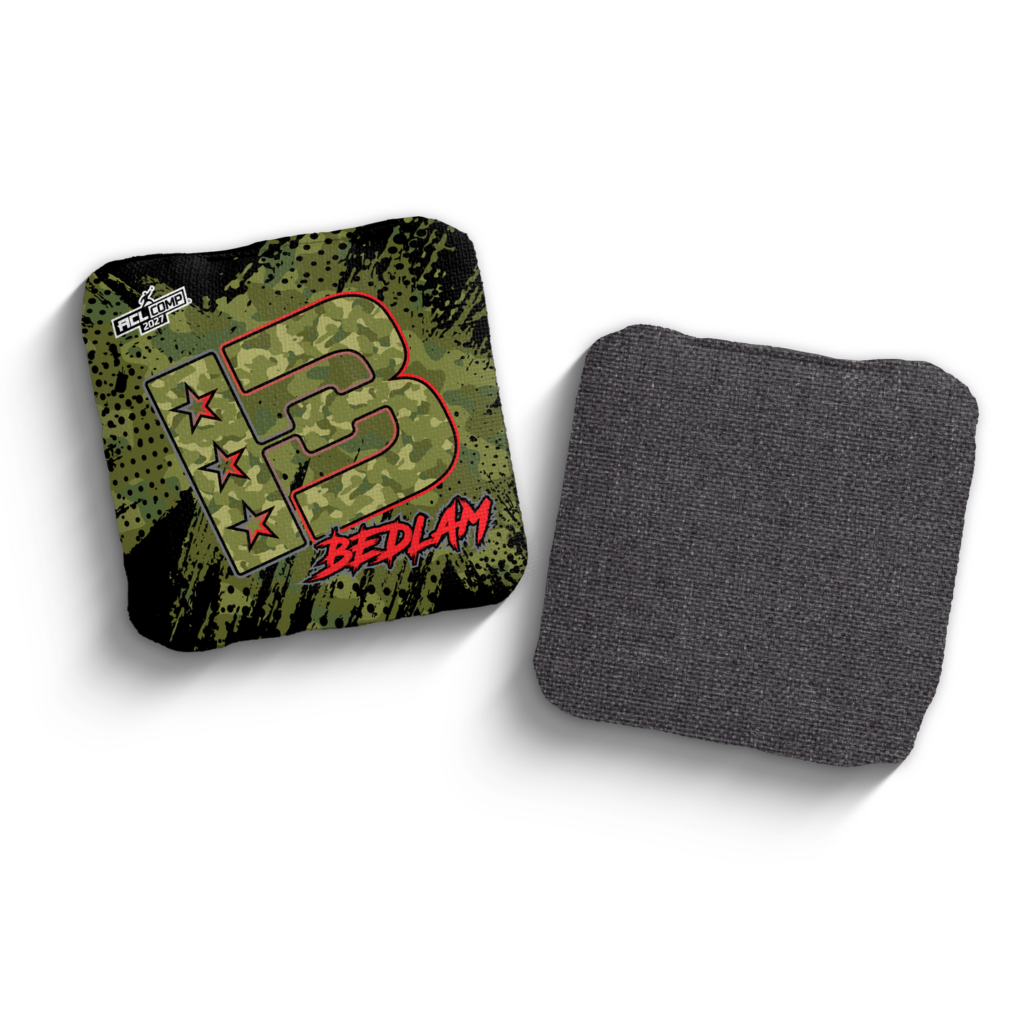 2027 Brotherhood Cornhole Bedlam Camo Edition ACL Comp Stamped Cornhole Bags