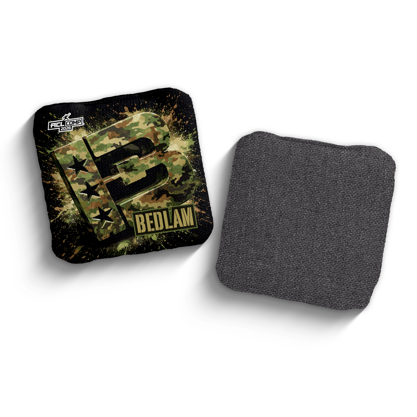 2026 Brotherhood Cornhole Bedlam 3D Camo Edition ACL Comp Stamped Cornhole Bags