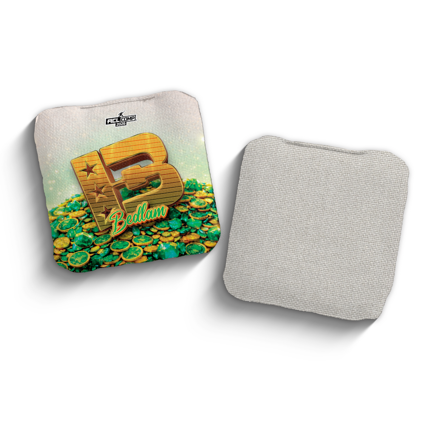 2026 Brotherhood Cornhole Bedlam Pot of Gold Edition ACL Comp Stamped Cornhole Bags