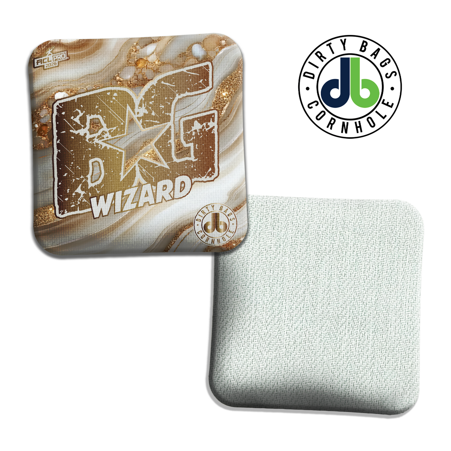 BG Cornhole Bags - Wizard L / Wizard / Sorcerer - White Marble