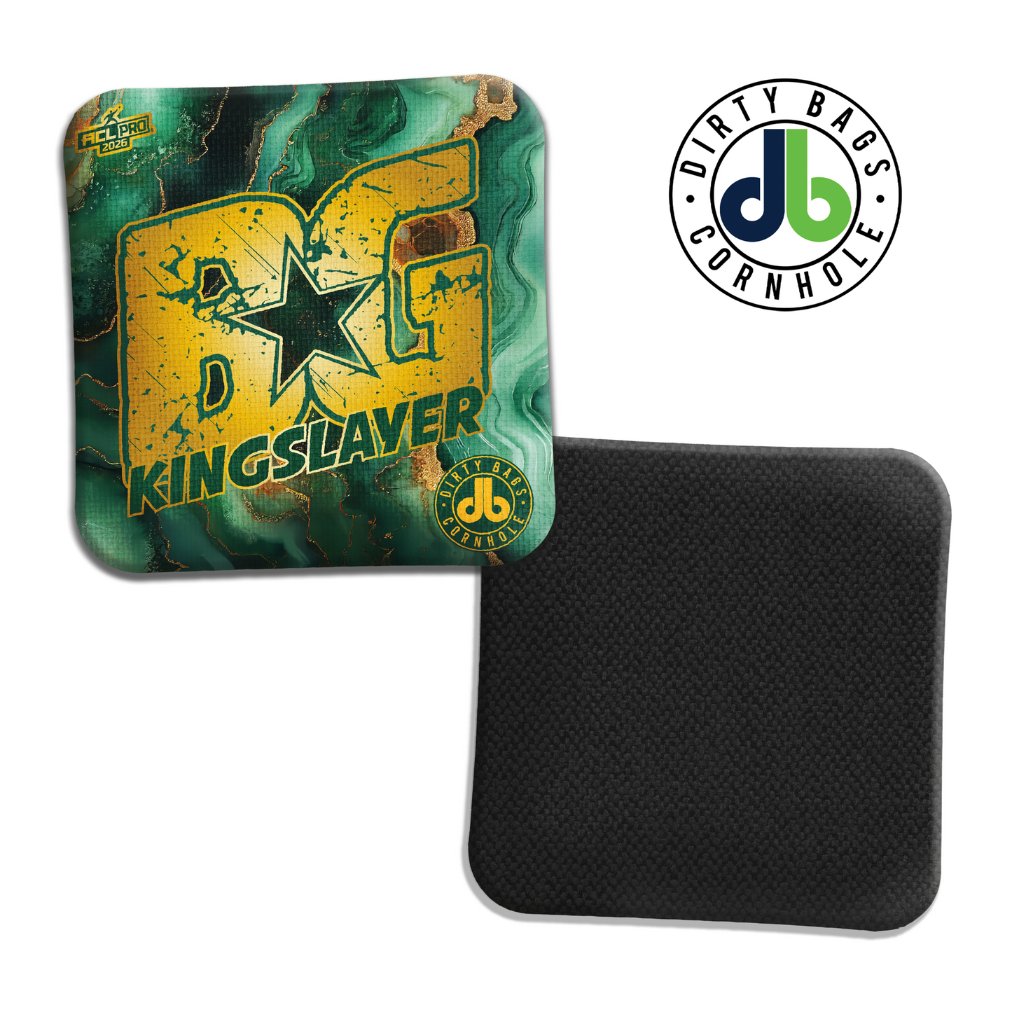 BG Cornhole Bags - Kingslayer - Green Marble