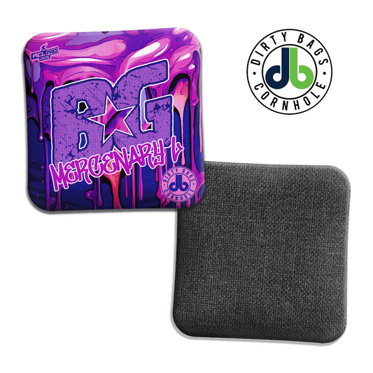 BG Cornhole Mercenary L - Dripping Graffiti Paint Purple