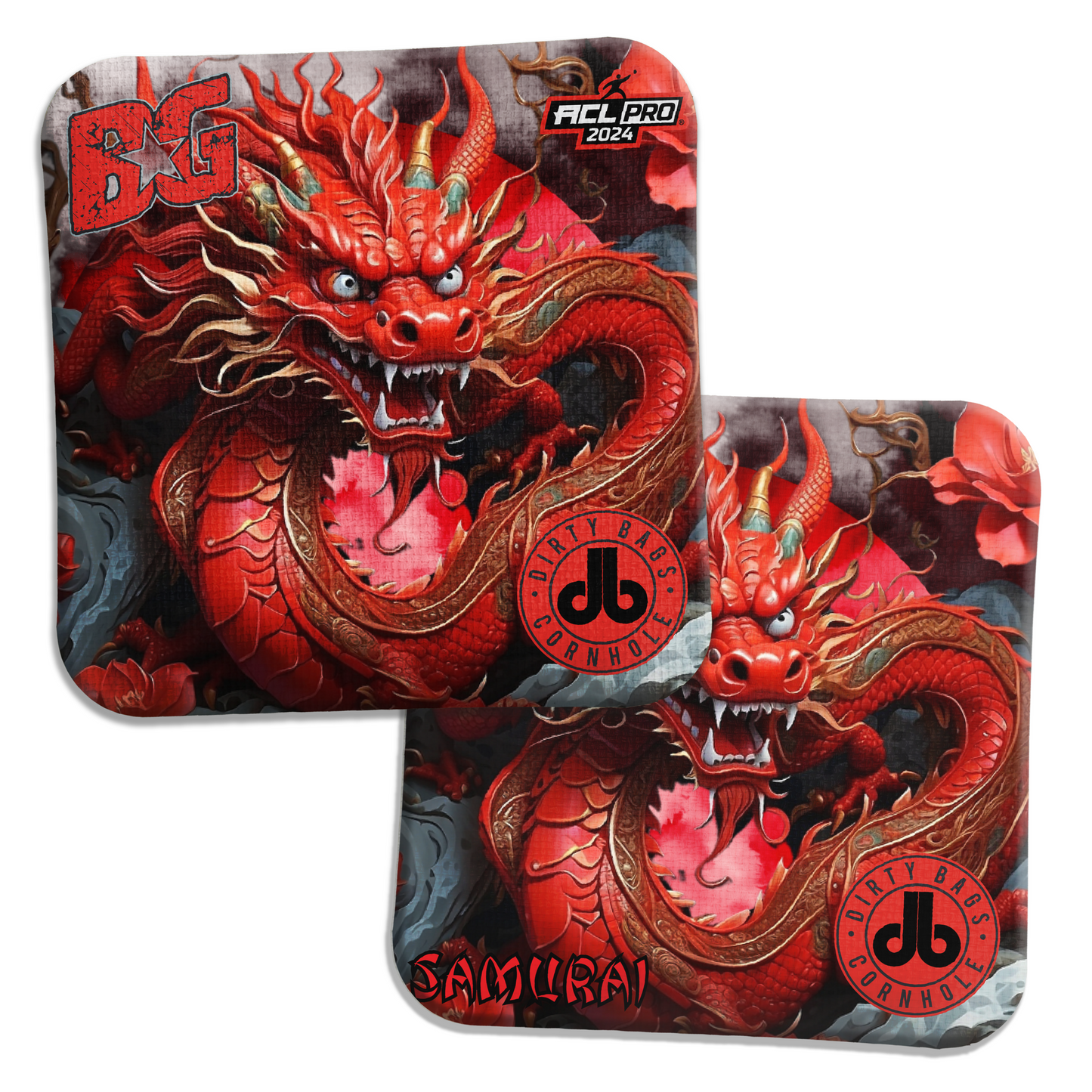 BG Cornhole Samurai - Red Dragon