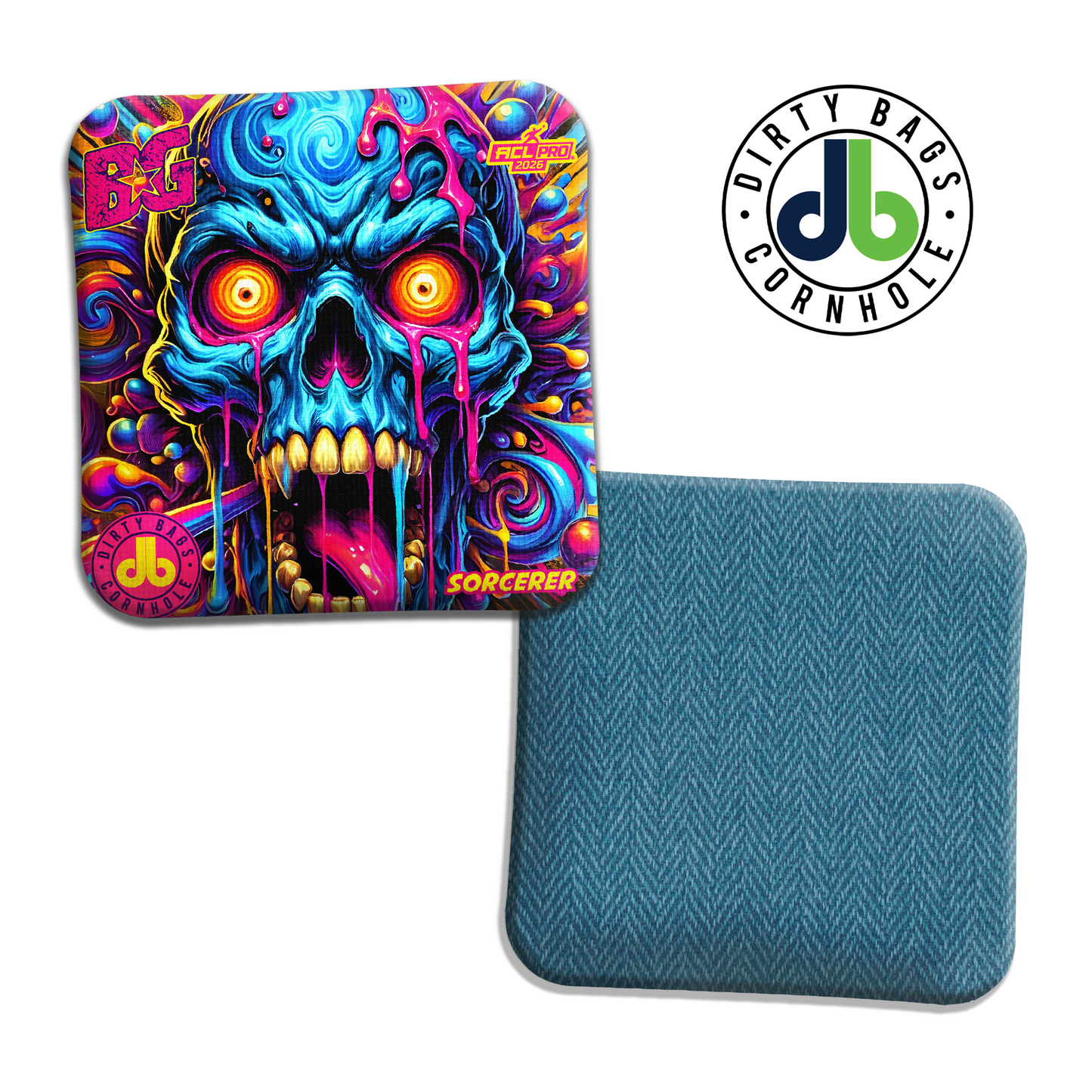 BG Cornhole Bags - Skull Splash - Wizard L / Wizard / Sorcerer
