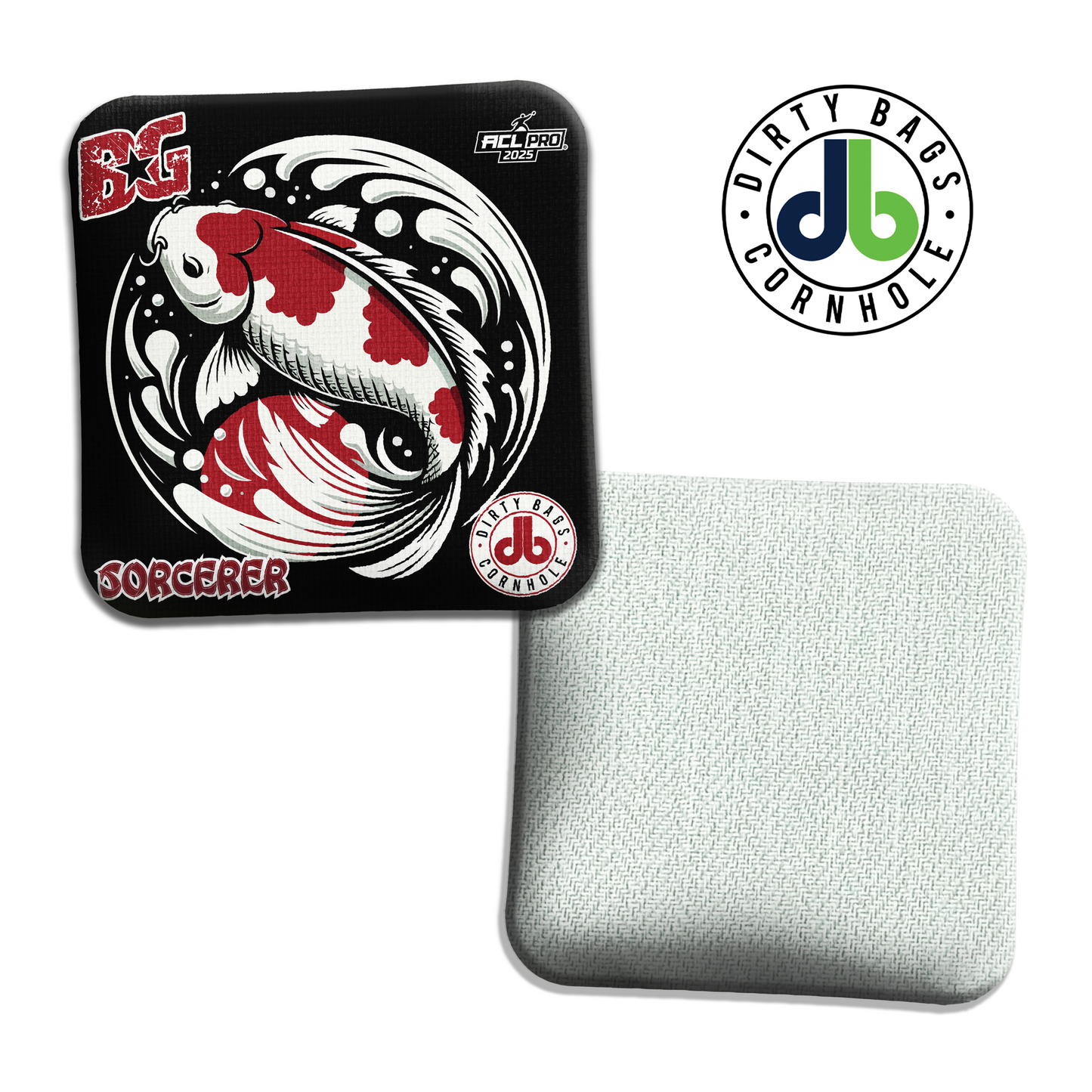 BG Cornhole Bags - Wizard L, Wizard, Sorcerer - Red Koi Fish