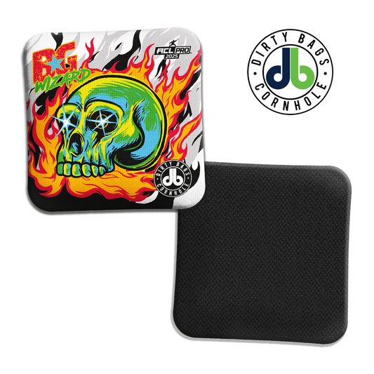 BG Cornhole Wizard - DB Skull and Flames