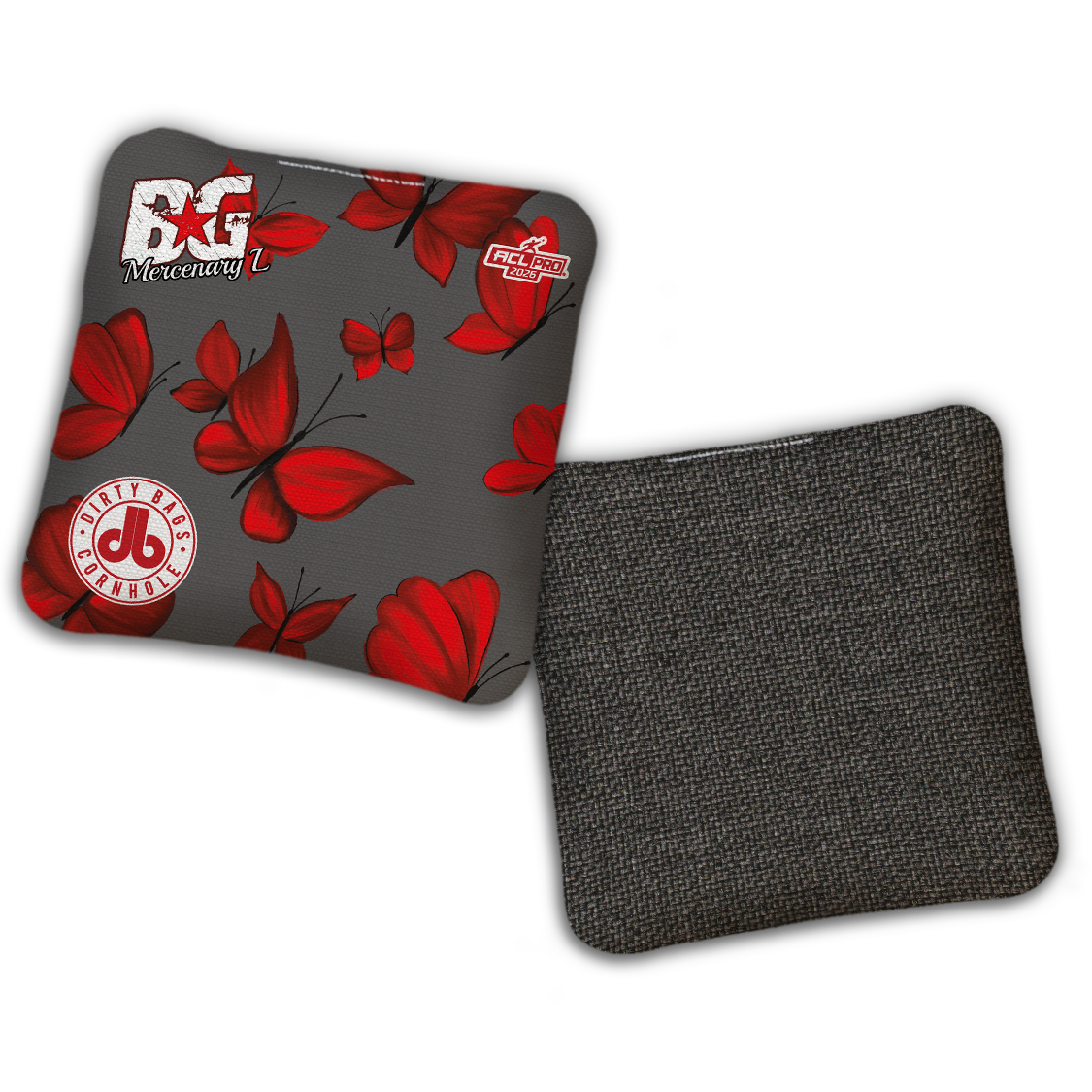 2026 BG Multiple Bag Models - "DB Butterflies” Dirty Bags Collab - ACL Pro Stamped Cornhole Bags - SET OF 4 BAGS