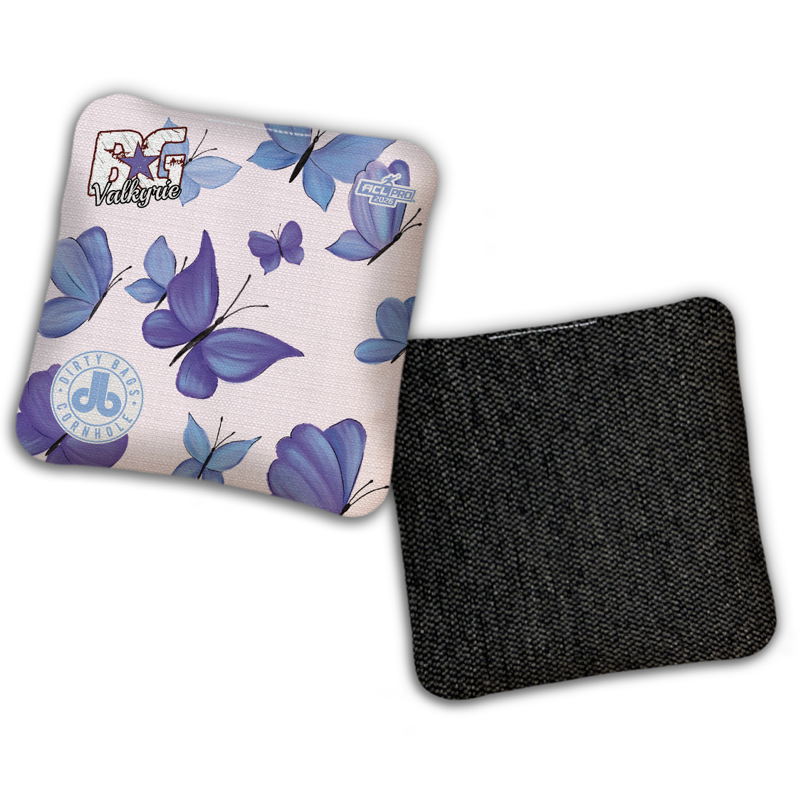 2026 BG Multiple Bag Models - "DB Butterflies” Dirty Bags Collab - ACL Pro Stamped Cornhole Bags - SET OF 4 BAGS