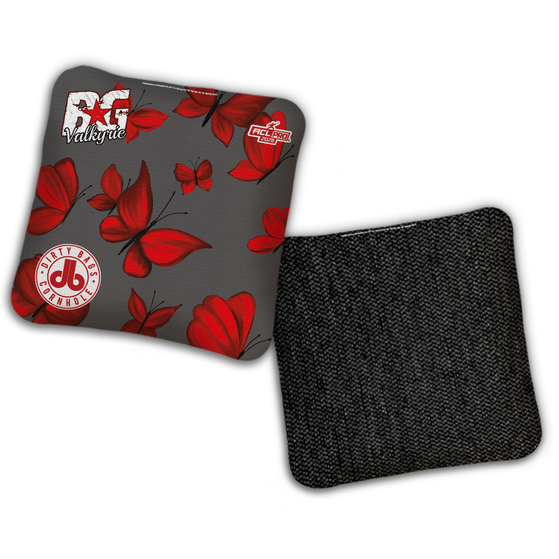 2026 BG Multiple Bag Models - "DB Butterflies” Dirty Bags Collab - ACL Pro Stamped Cornhole Bags - SET OF 4 BAGS