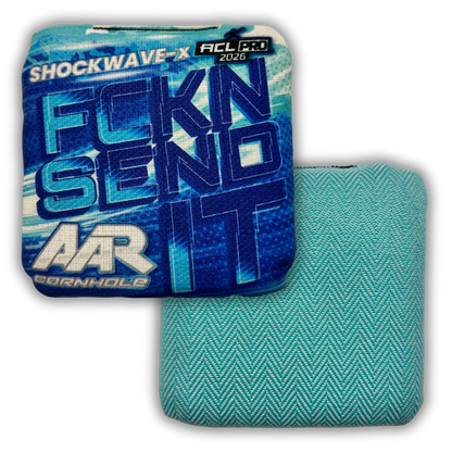 2026 AAR Shockwave-X Cornhole Bags - FCKN SEND IT Edition - ACL Pro Stamped - SET OF 4