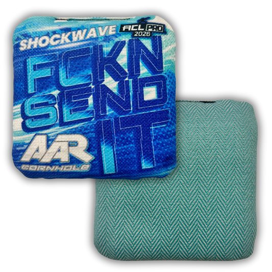 2026 AAR Shockwave Cornhole Bags - FCKN SEND IT Edition - ACL Pro Stamped - SET OF 4