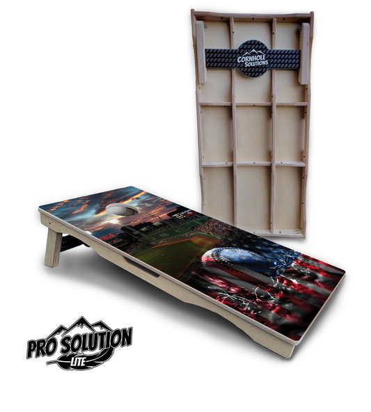 Baseball Field Design Cornhole Boards - Pro Solution Lite Series