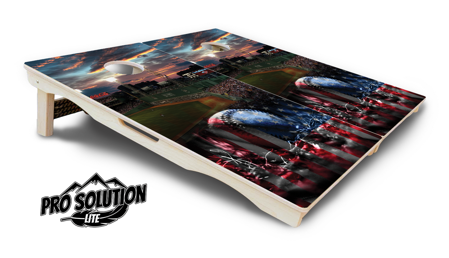 Baseball Field Design Cornhole Boards - Pro Solution Lite Series