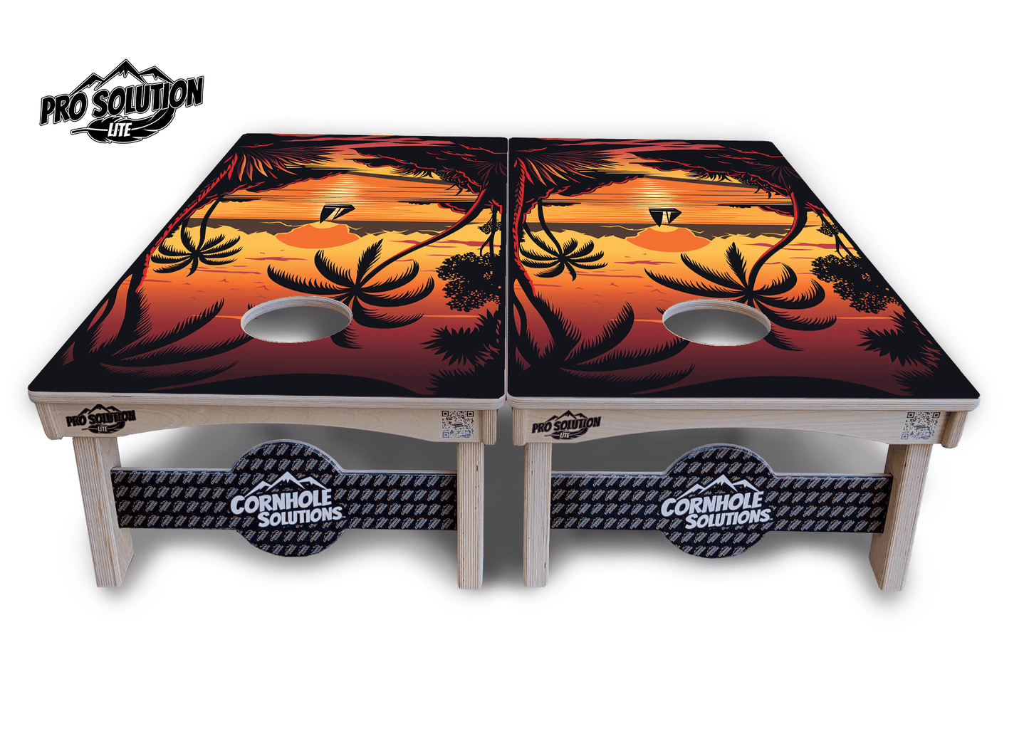 Beach Sunset Cornhole Boards – Pro Lite or Pro Elite