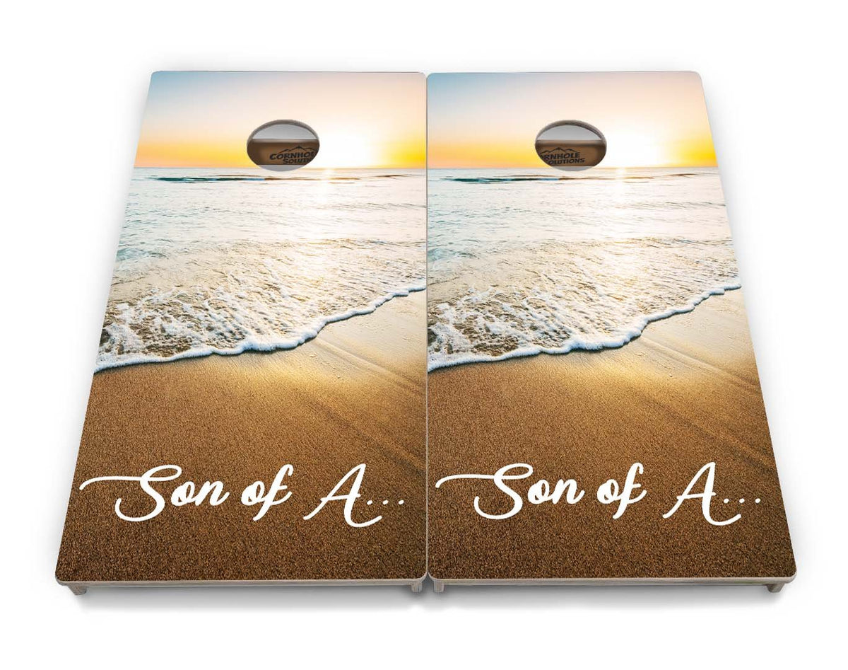 Beach Sunset Cornhole Boards – Tournament Series