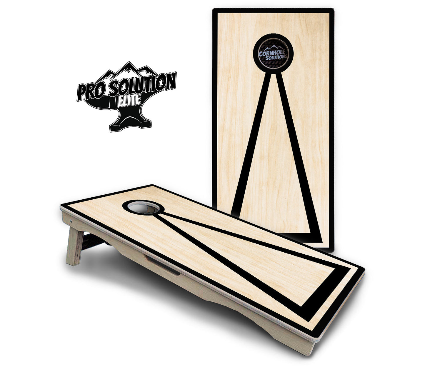Red/Black Hole Ring Cornhole Boards - Pro Solution Elite Series